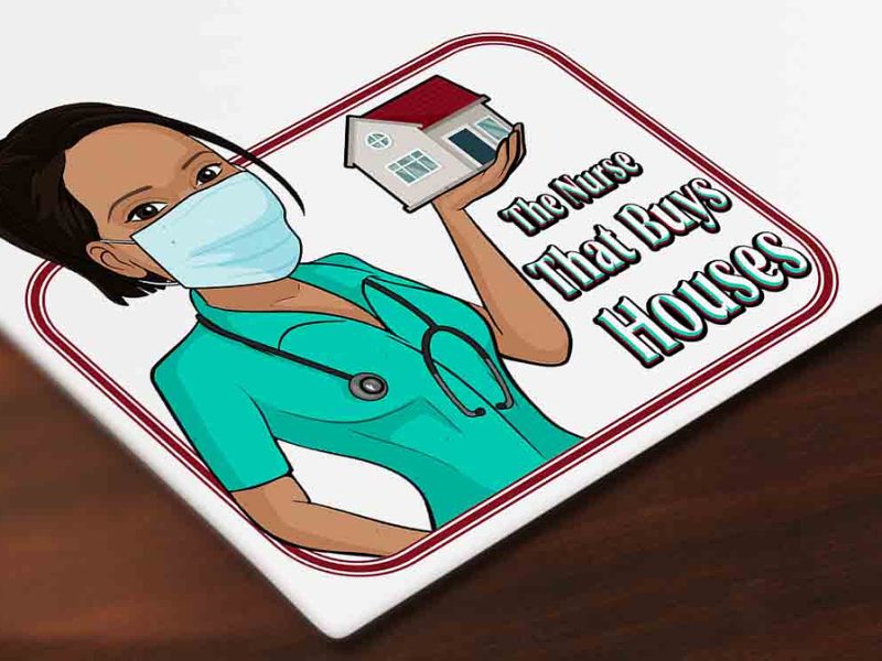 Cartoon Nurse Logo, Cartoon Woman Nurse Logo, Mascot Woman Nurse Logo